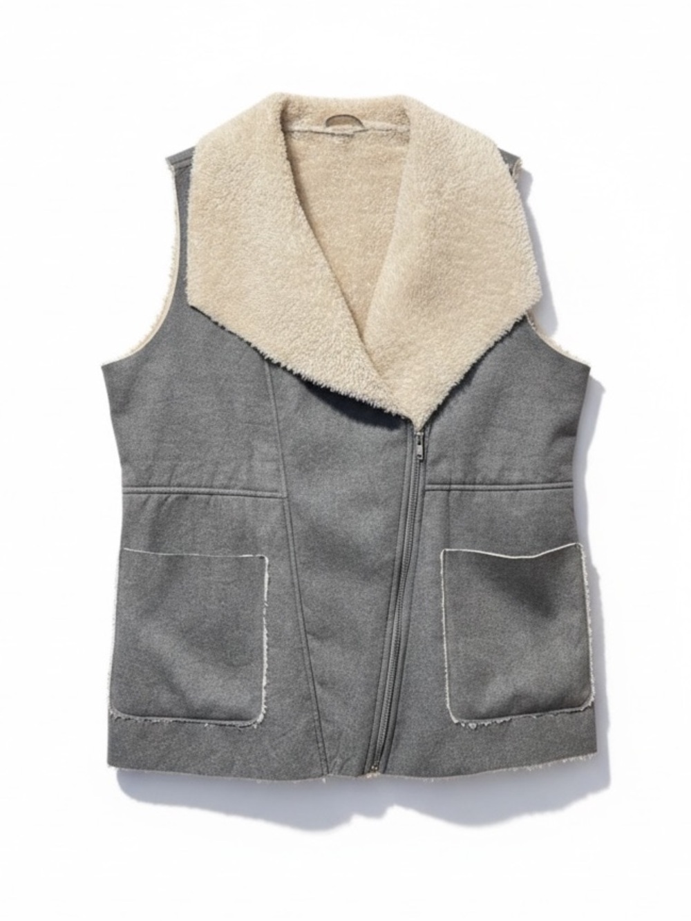 Entro Sherpa-Lined Zip Vest – Size Large
